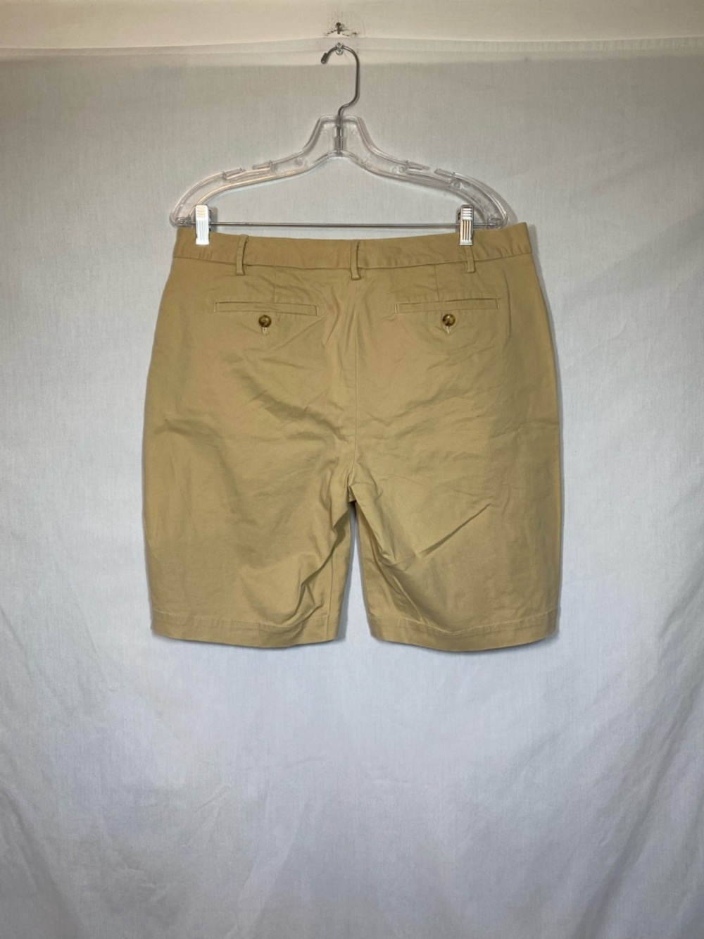 Lands' End Women's Khaki Bermuda Shorts - Tan - Picture 3 of 5